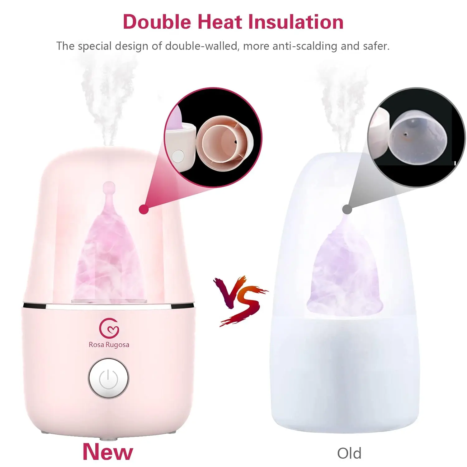This menstrual cup steamer kit includes two reusable period cups and offers automatic sterilization for convenient and hygienic period care.