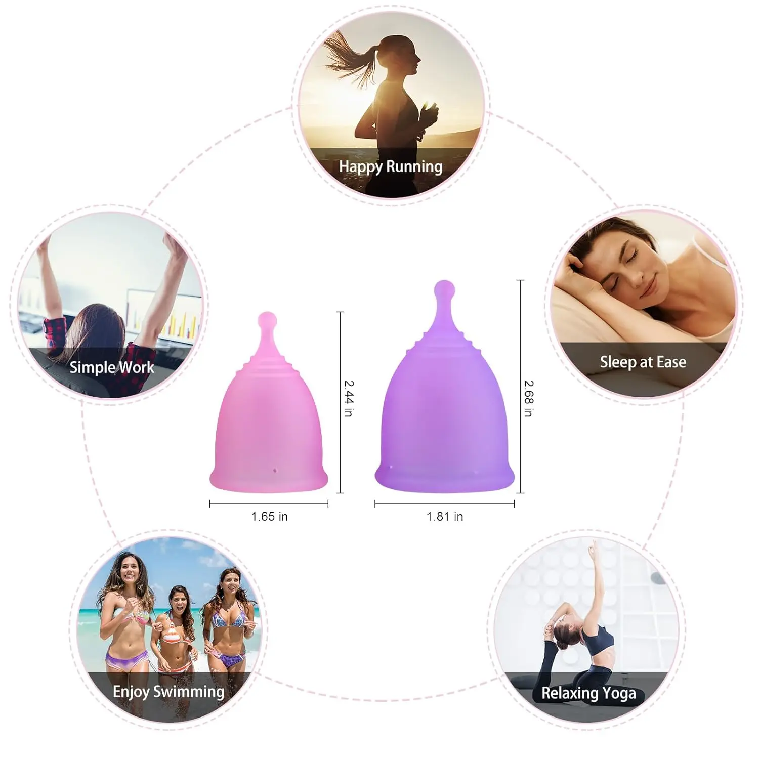 This menstrual cup steamer kit includes two reusable period cups and offers automatic sterilization for convenient and hygienic period care.