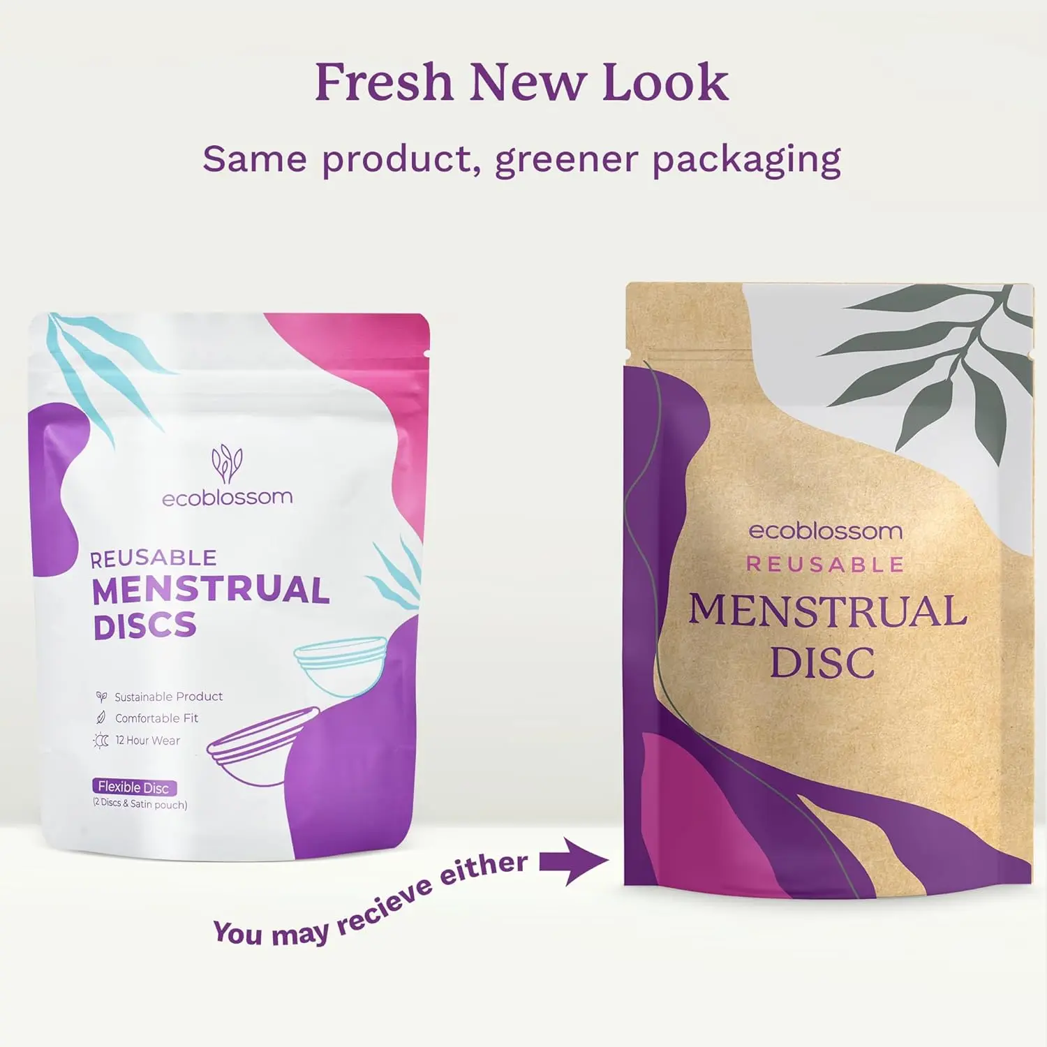 Ecoblossom reusable menstrual disc is a soft, flexible, and comfortable period cup made of medical-grade silicone, designed to provide 12-hour leak-proof protection and reduce irritation during menstruation.