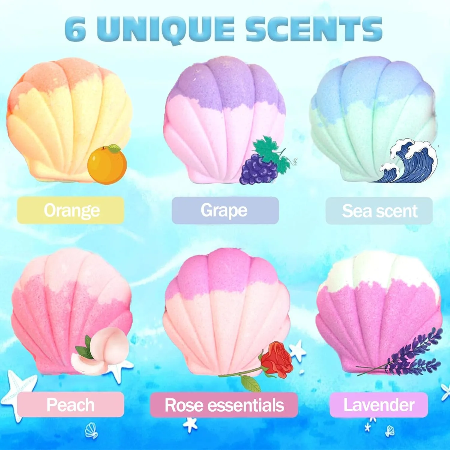Mermaid Bath Bombs for Kids with Surprise Toys - Image 3