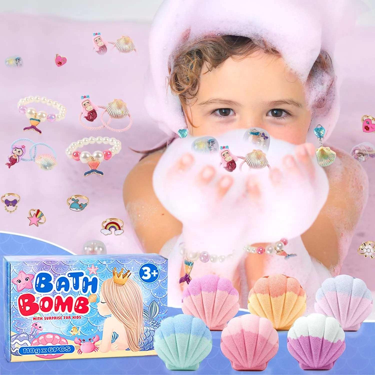 Mermaid Bath Bombs Kids Surprise Toys Gifts - Image 6