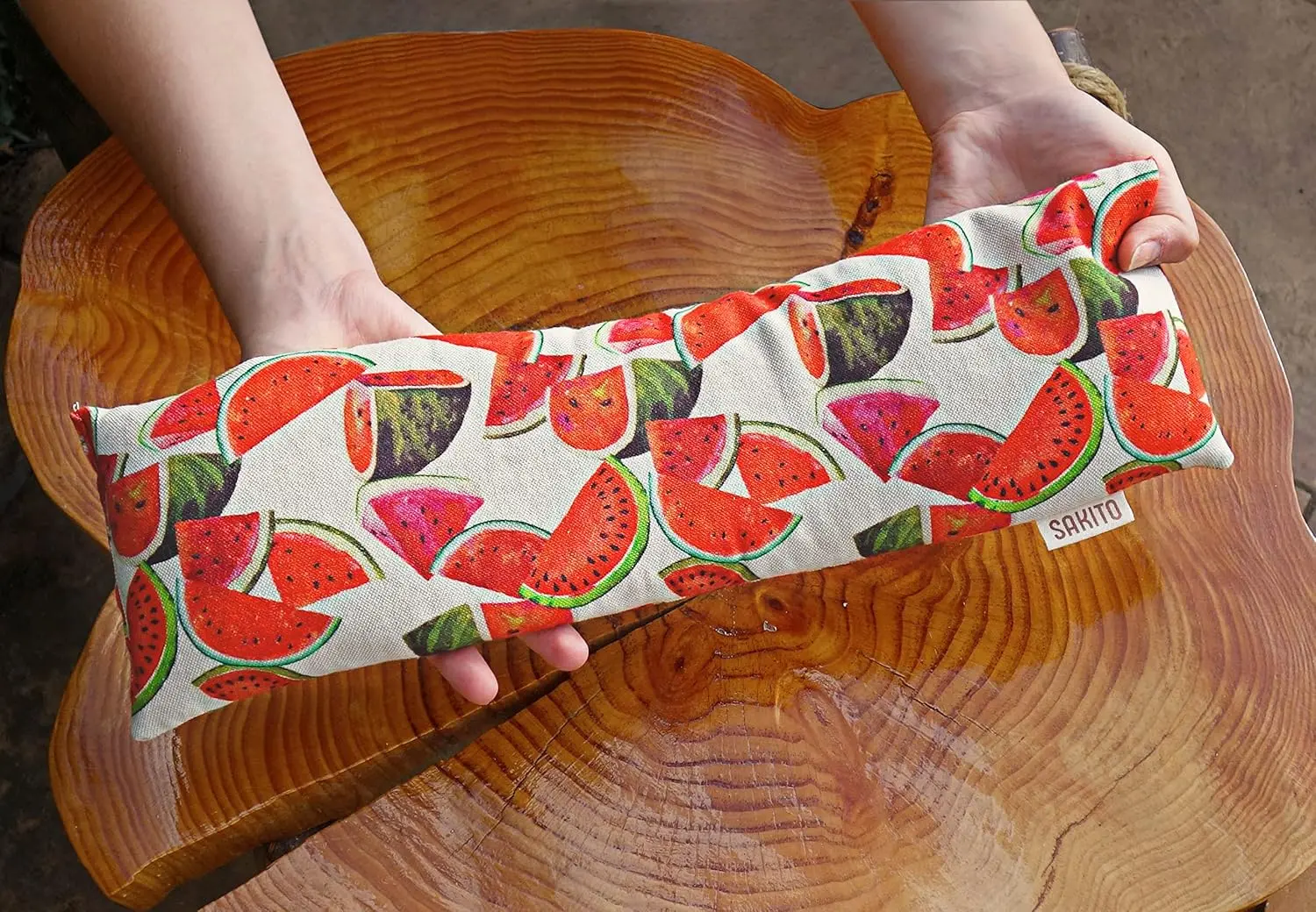 A lavender scented microwave seed bag filled with wheat, designed for hot or cold therapy to relieve pain.