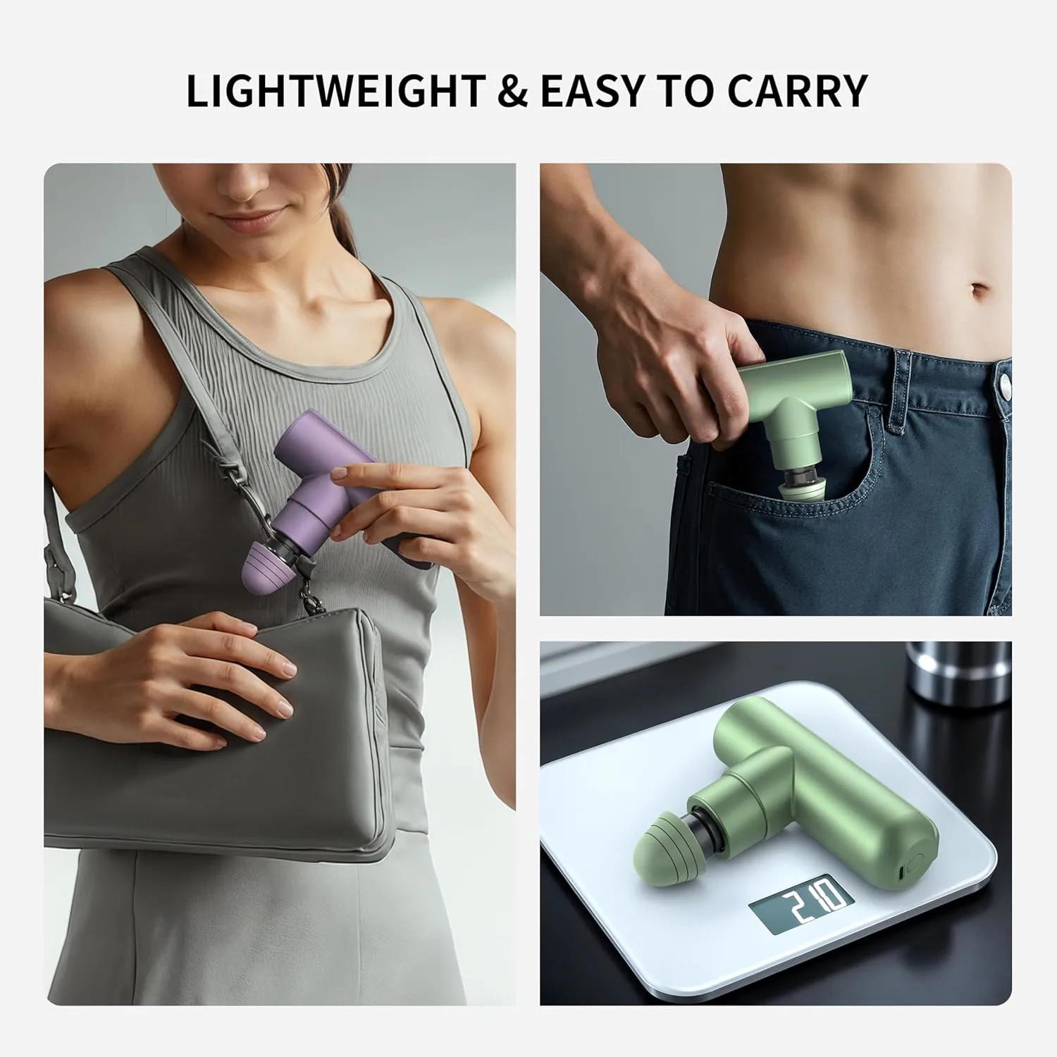 Mini Massage Gun, Portable Deep Tissue Massager - Image 2