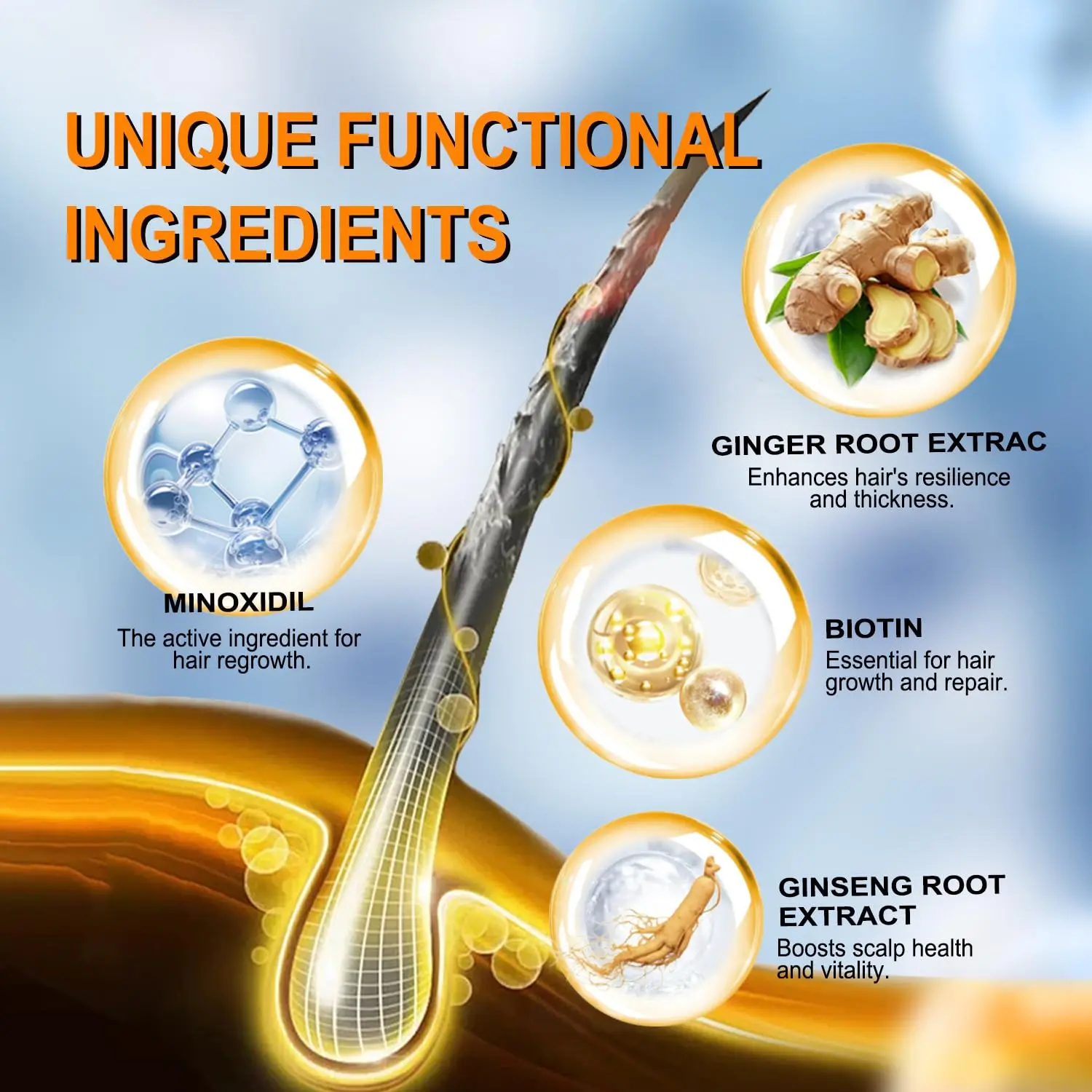 This 5% minoxidil foam treatment, formulated with biotin and castor oil, helps men and women regrow thicker, fuller hair while strengthening and revitalizing thinning strands.