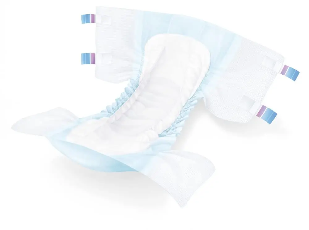 Molicare Slip Large adult diaper with breathable, moisture-repellent, antibacterial Dry-Plus fleece for comfort and pH-neutral protection.