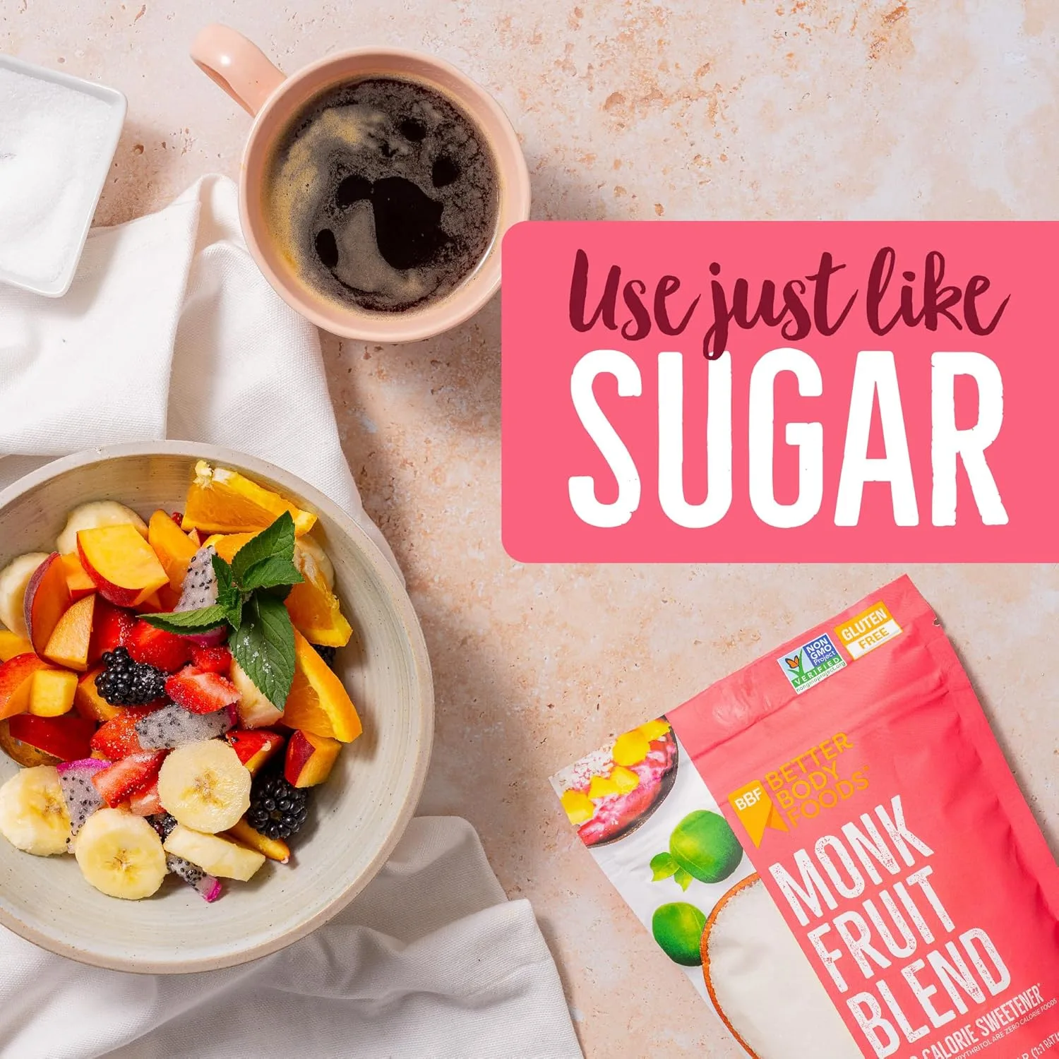 Monk Fruit Sweetener Blend - Natural Sugar Substitute - Image 2