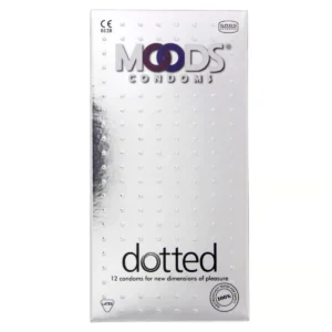 Moods Dotted Condoms - 12 Natural Latex Condoms