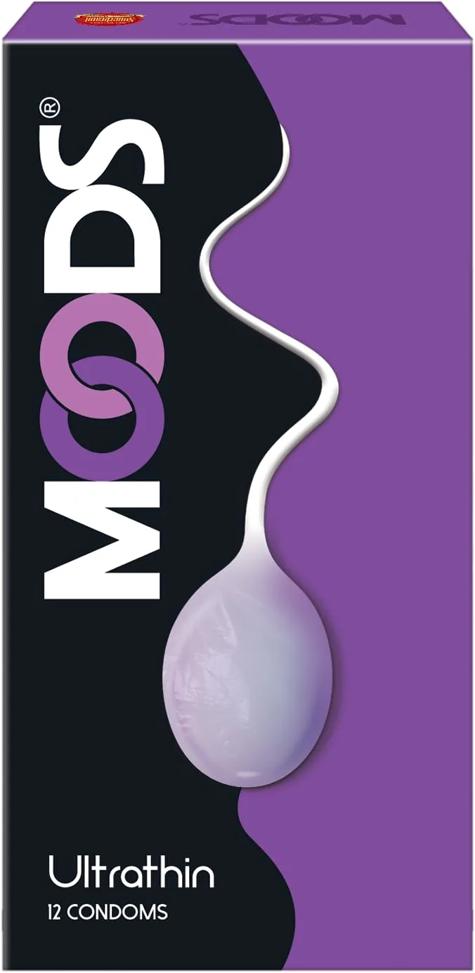 Moods Ultra Thin Condoms - 12 Natural Latex Pieces