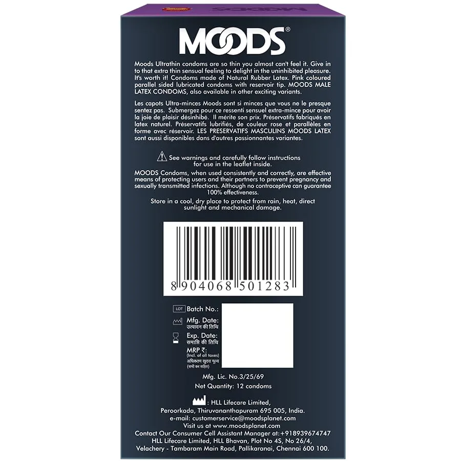 Moods Ultra Thin Condoms - 12 Natural Latex Pieces - Image 2