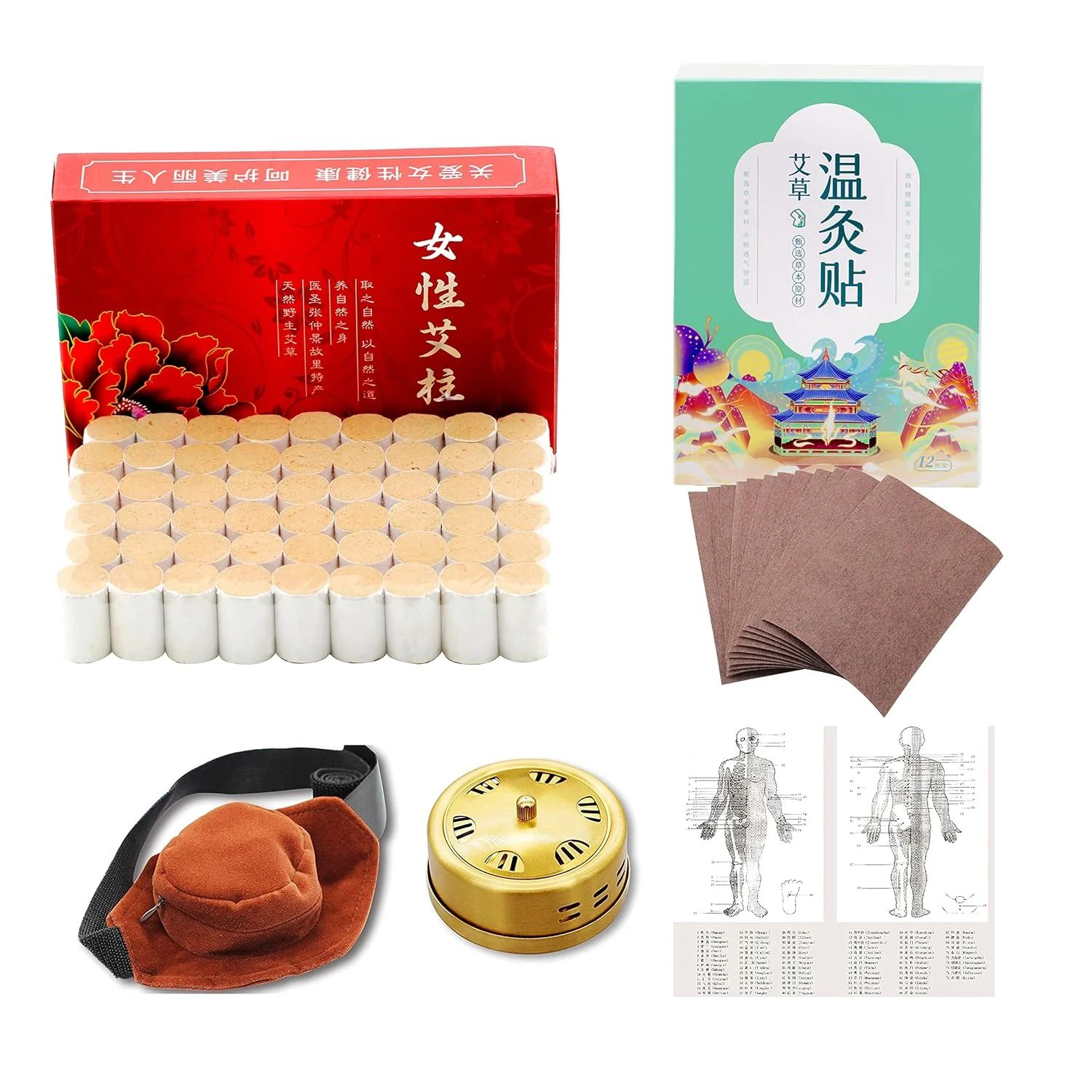 Moxibustion Kit 54 Rolls 60:1 Ratio + Copper Moxa Box - Image 7