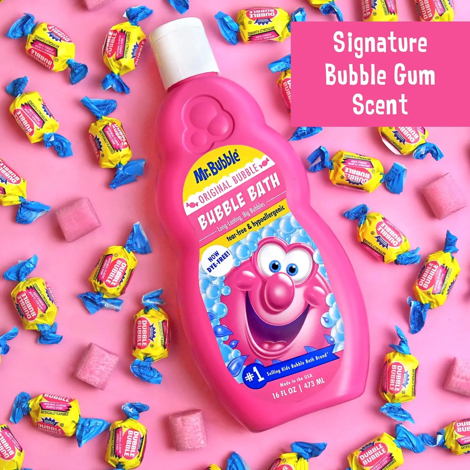 Two bottles of Mr. Bubble bubble bath solution create long-lasting, fun, and fragrant bubbles for a relaxing bath time experience for kids and adults.