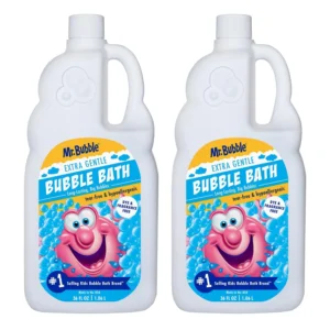 Two bottles of Mr. Bubble Extra Gentle bubble bath, each containing 36 fl oz.
