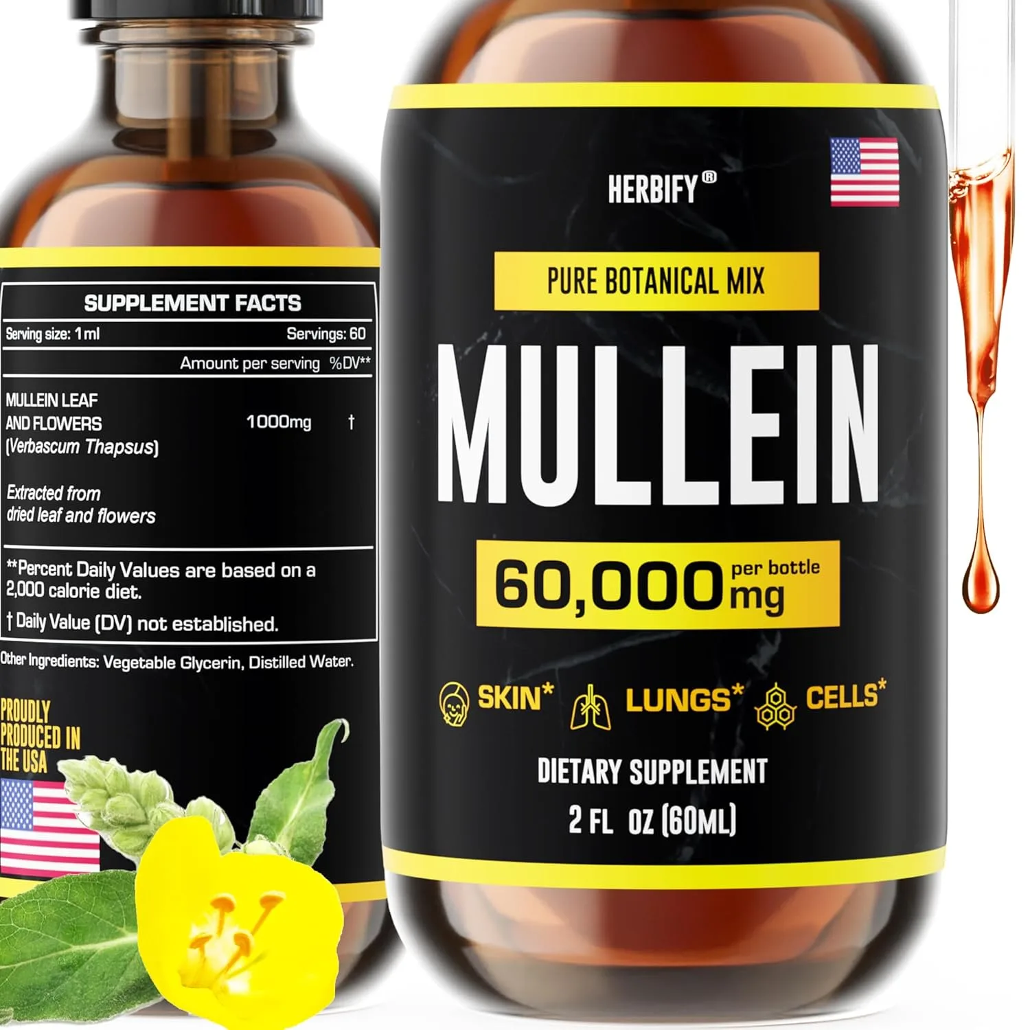 Mullein Extract for Lung Cleanse & Respiratory Support