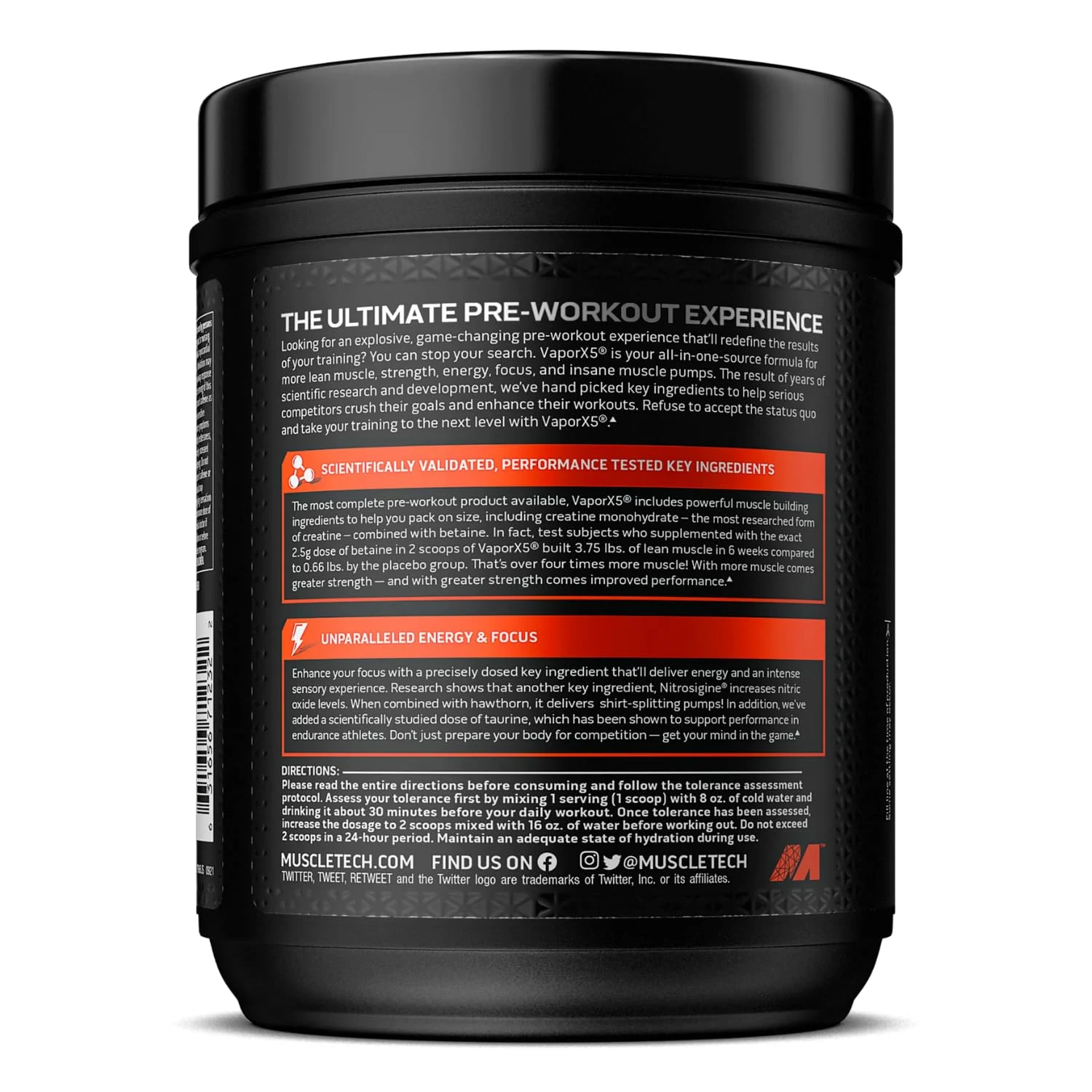 MuscleTech Vapor X5 Pre Workout - Muscle Building Energy - Image 3