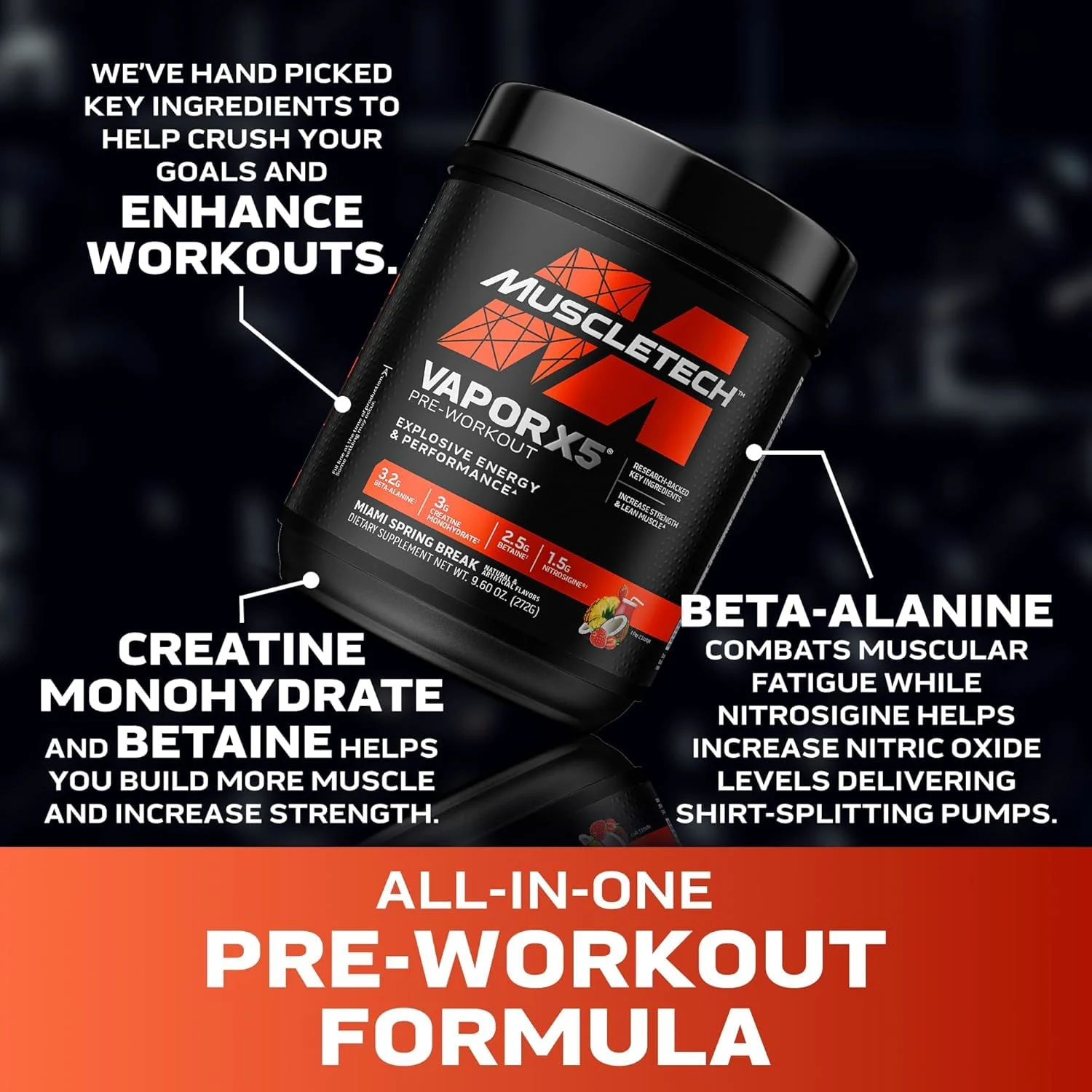 MuscleTech Vapor X5 Pre Workout - Muscle Building Energy - Image 5