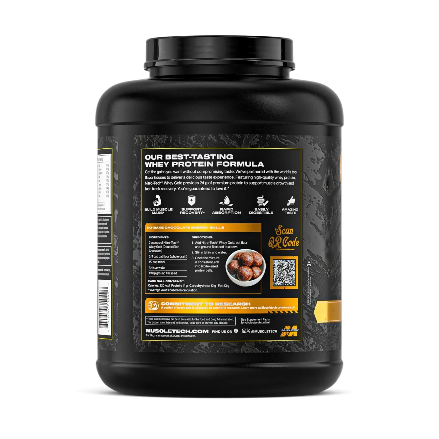 MuscleTech Nitro-Tech Whey Gold Protein - Cookies & Cream - Image 3