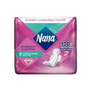 Nana Maxi thick long sanitary pads provide heavy flow absorbency and maximum leak protection for all day and night comfort.