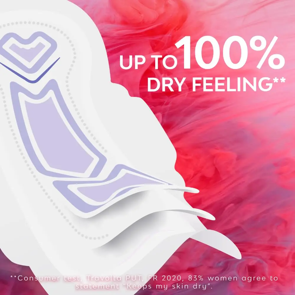 Nana Ultra Thin Goodnight Pads provide maximum absorption and comfortable protection for super heavy flow during nighttime, with a body adaptive design that fits different body shapes and keeps skin feeling dry.