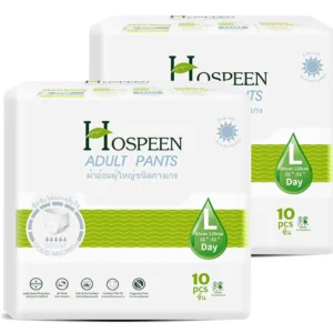 Nateen adult diaper pants in size large, designed for a comfortable and discreet fit with super absorbency and leak protection for day and night use.