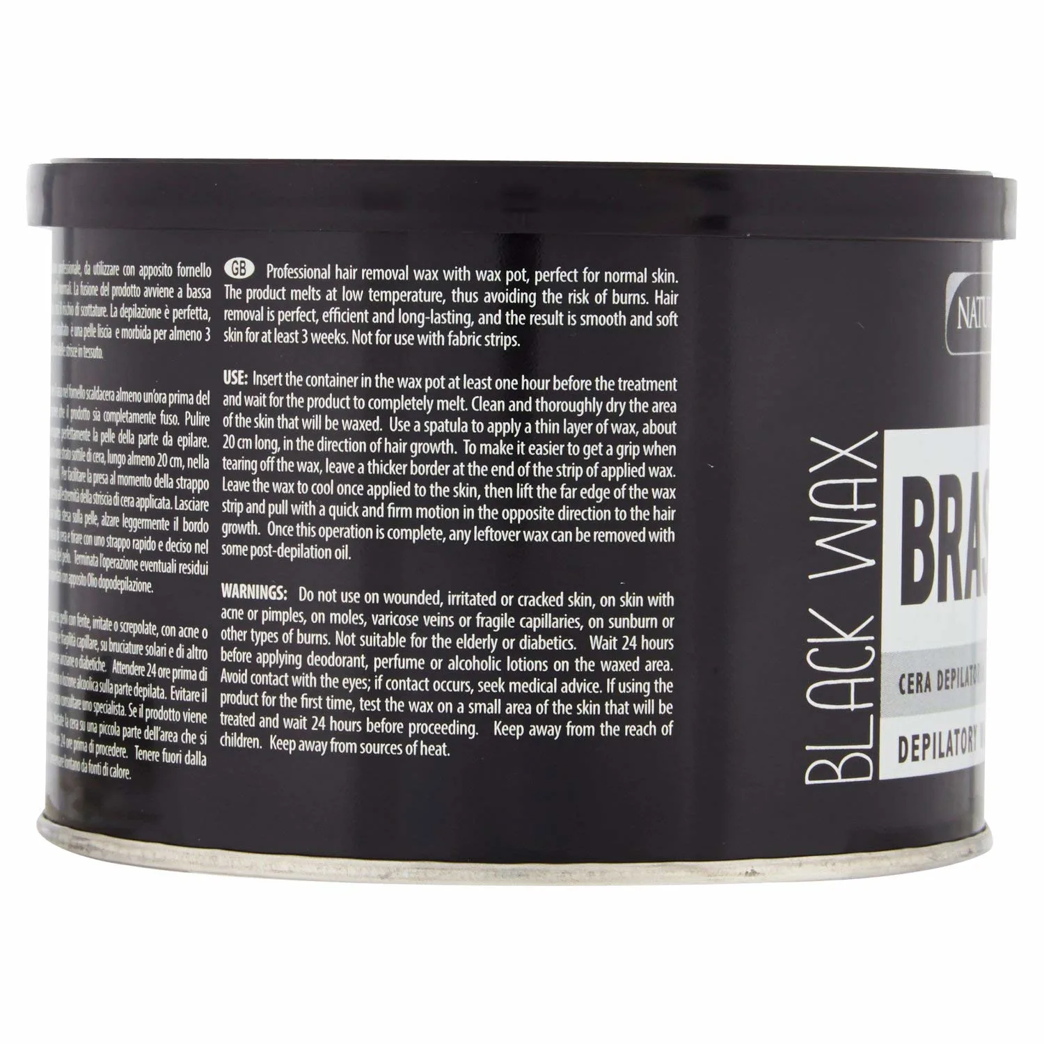 Naturaverde Hair Removal Wax - Brazilian Black - 400ml - Image 2