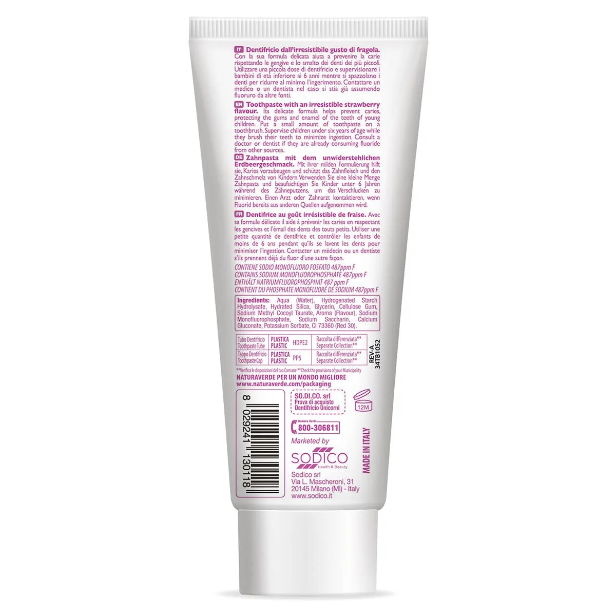 Naturaverde Unicorn Toothpaste - Fluoride, SLS & Paraben Free - Image 2