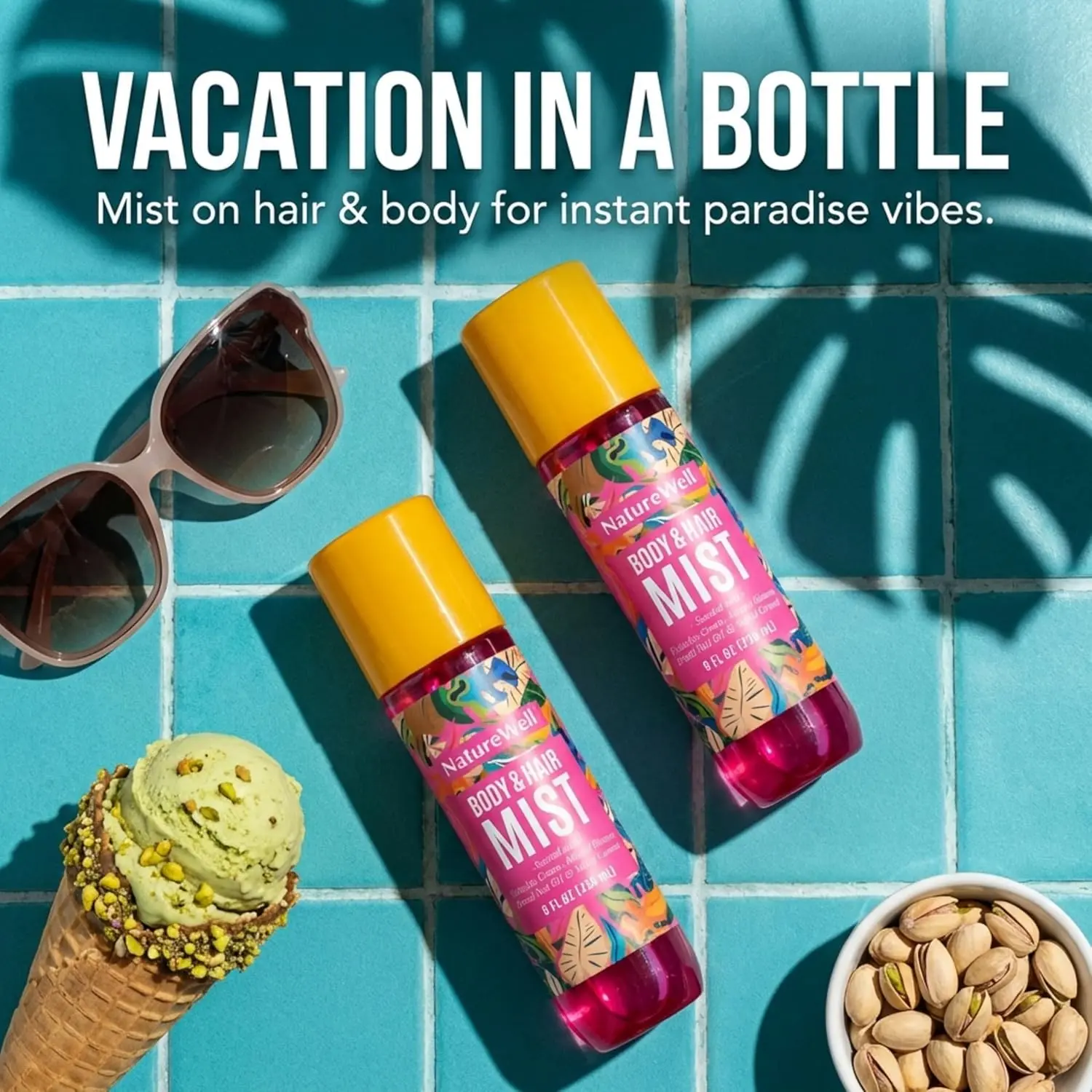 NatureWell Cheeky body and hair mist with a sweet Brazilian nut scent offers a lightweight, refreshing fragrance experience for all-day wear.