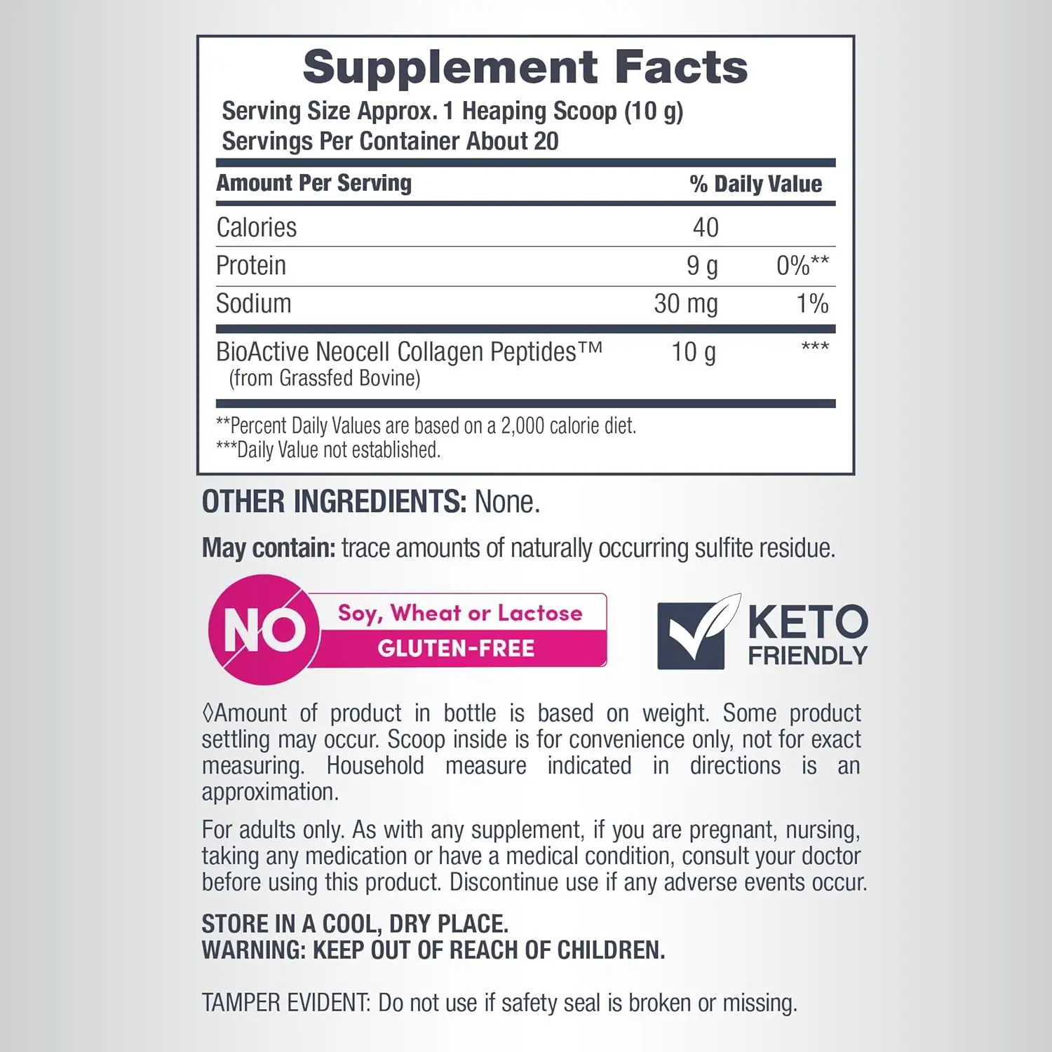 This image shows Neocell Super Collagen powder, a dietary supplement with collagen types 1 & 3, promoting healthy skin, hair, bones, and joints.