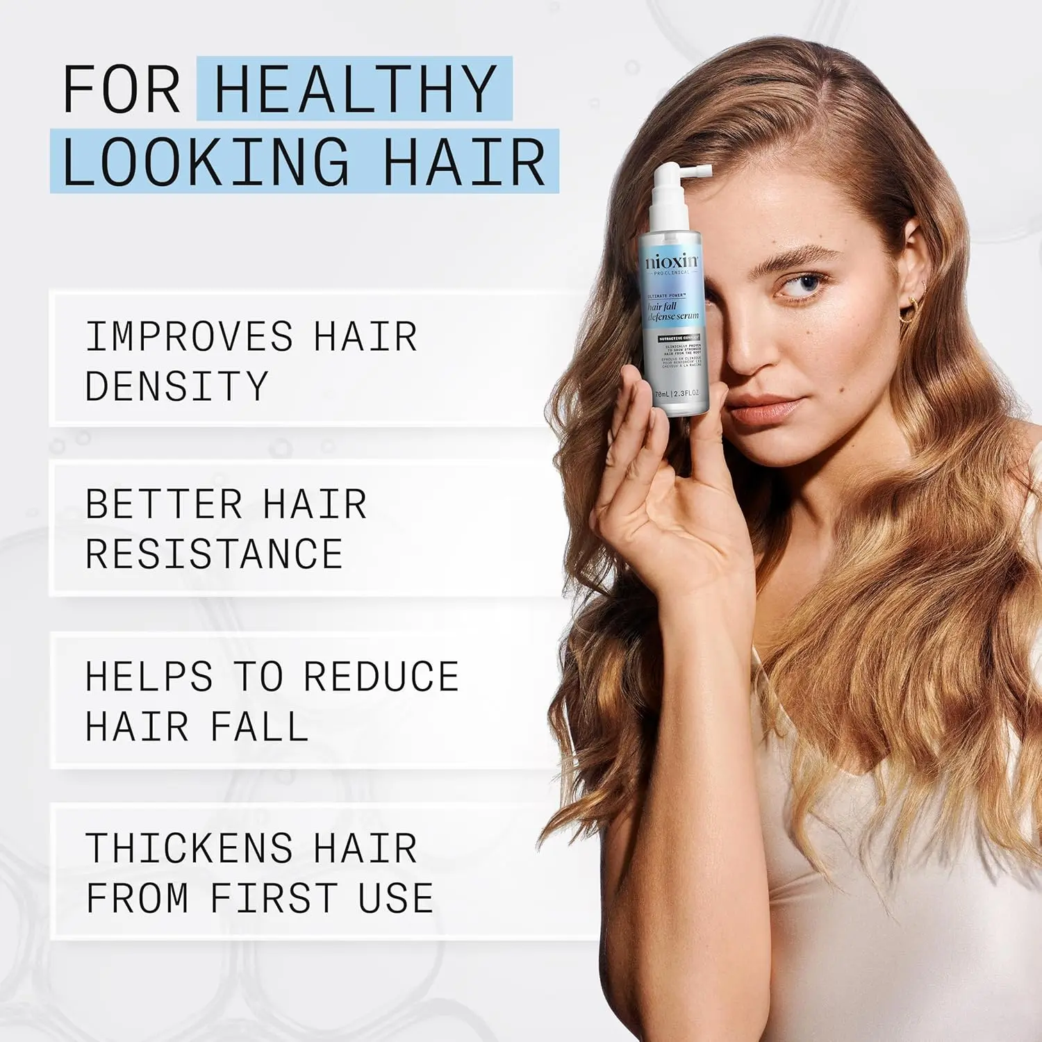 Nioxin Hair Fall Defense Leave-In Treatment visibly reduces hair fall, improves hair strength and density, and promotes thicker, fuller hair while being free of parabens and sulfates.