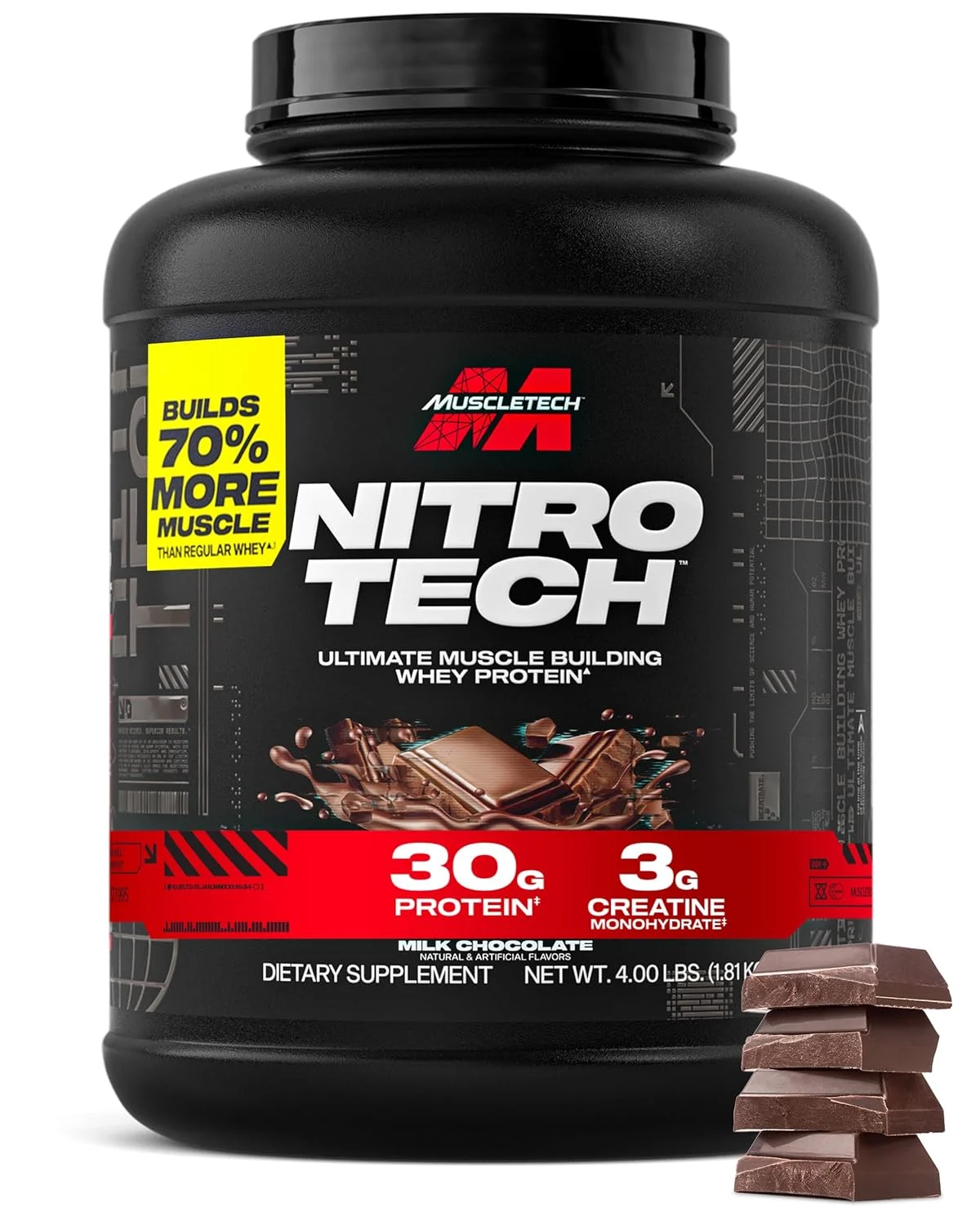 NitroTech Whey Protein - 30g Protein, Muscle Growth