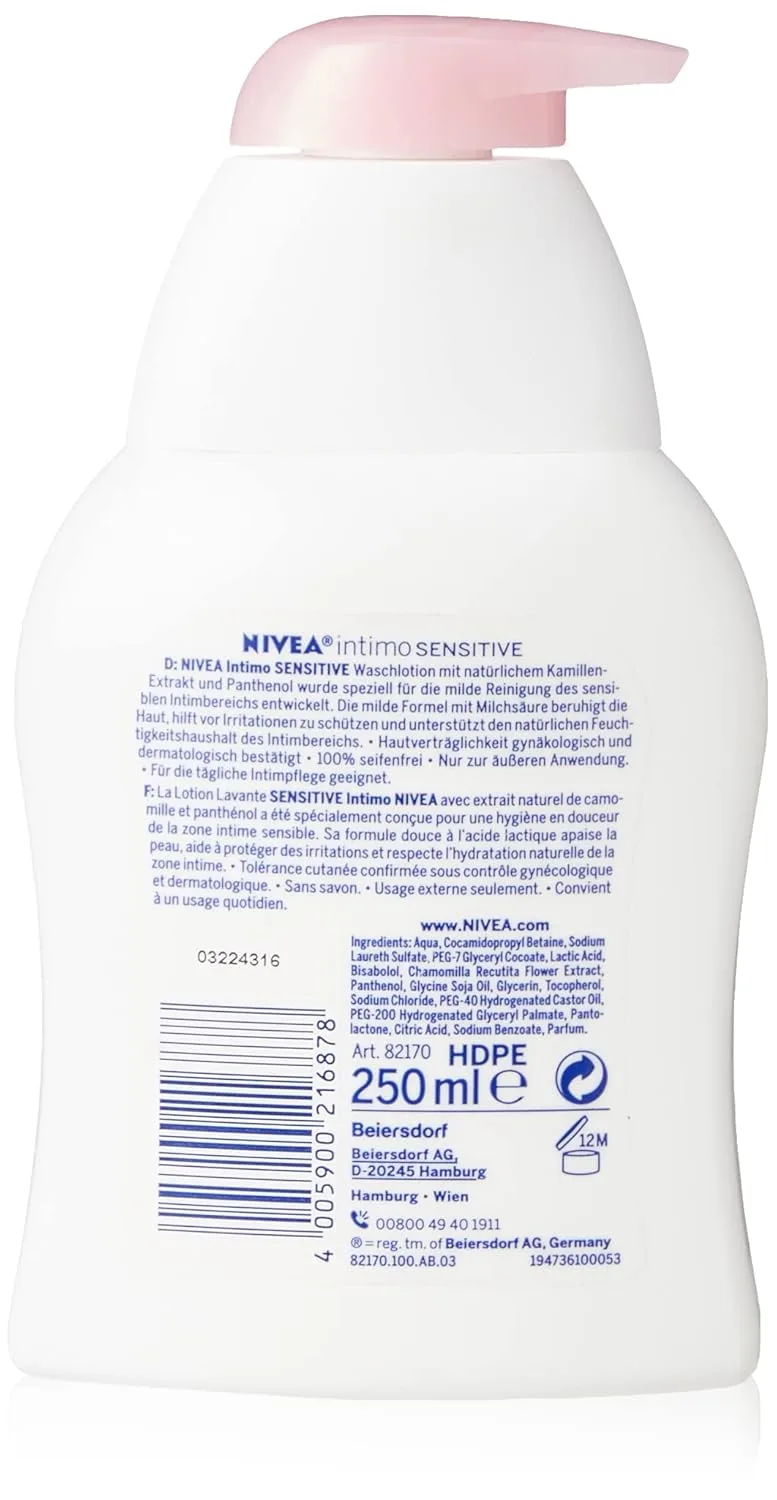 Nivea Intimo Sensitive Wash - pH Balanced Cleanser - Image 2