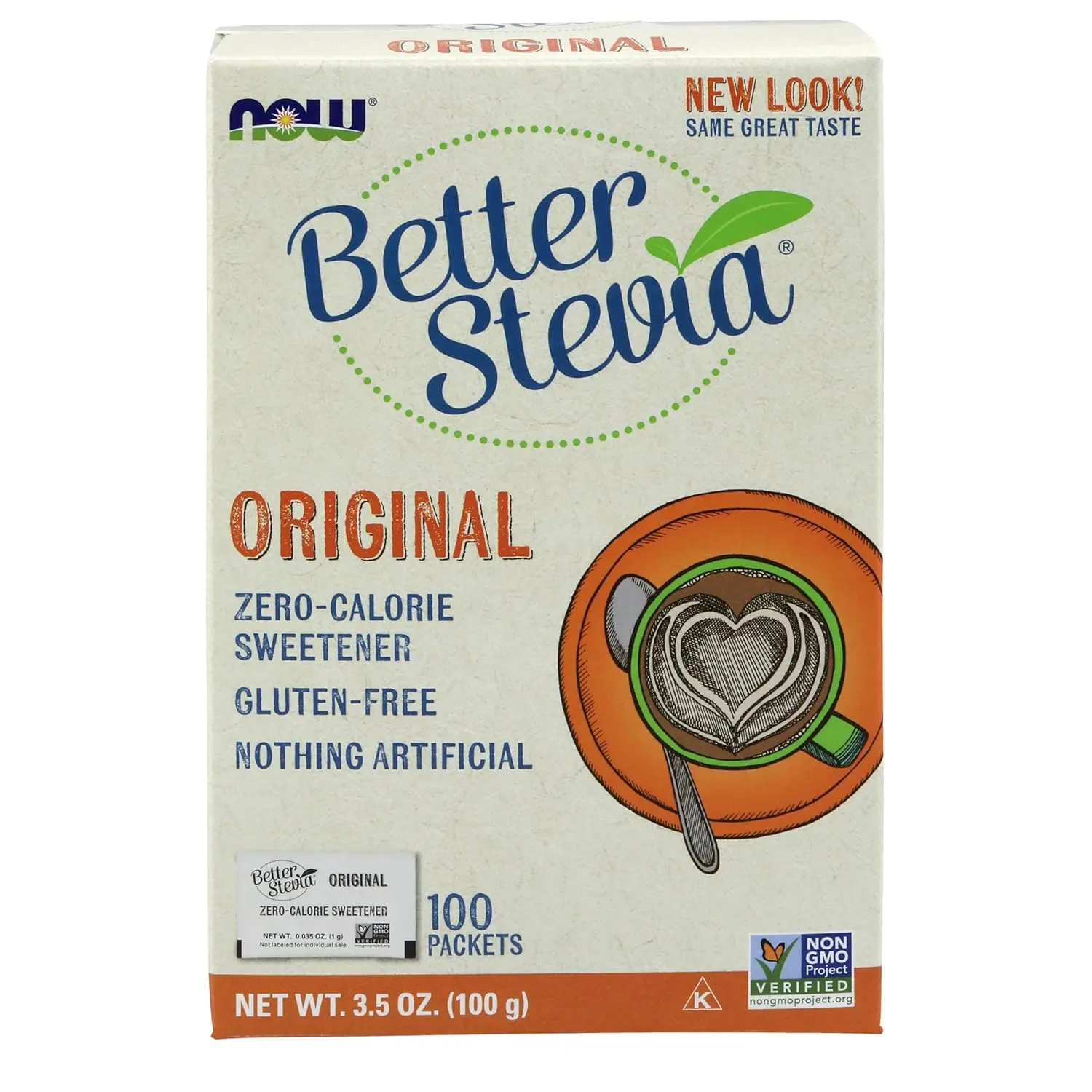 Now Foods BetterStevia zero calorie sweetener packets, hygienically packaged and formulated with care for a gluten-free and naturally sweet alternative to sugar.