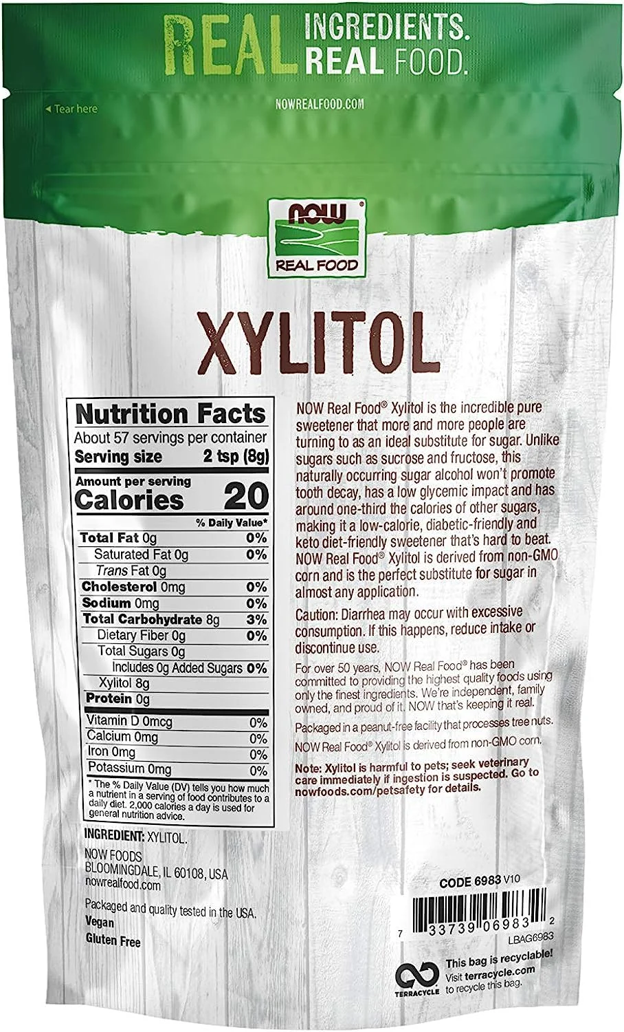 Now Foods Xylitol 1lb - Natural Sugar Substitute & Keto - Image 2