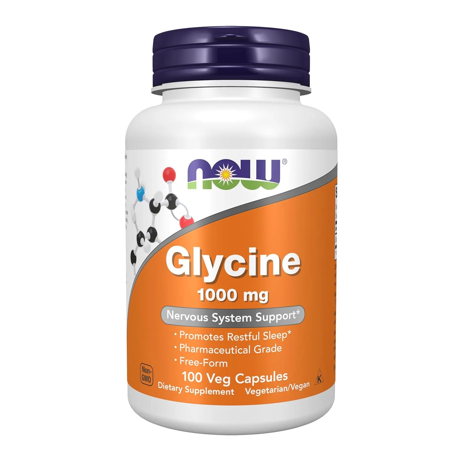 NOW Glycine 1000mg - 100 Capsules