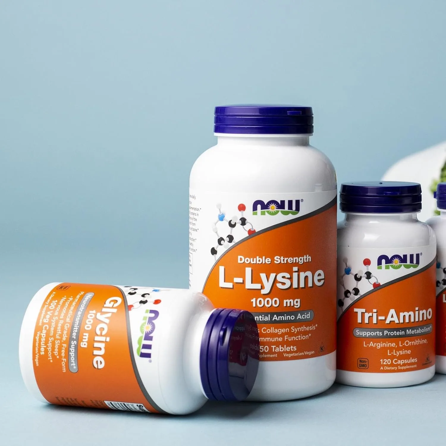 NOW Glycine 1000mg - 100 Capsules - Image 6