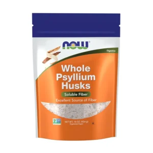NOW Foods Whole Psyllium Husks powder supports healthy digestion and may reduce heart disease risk.