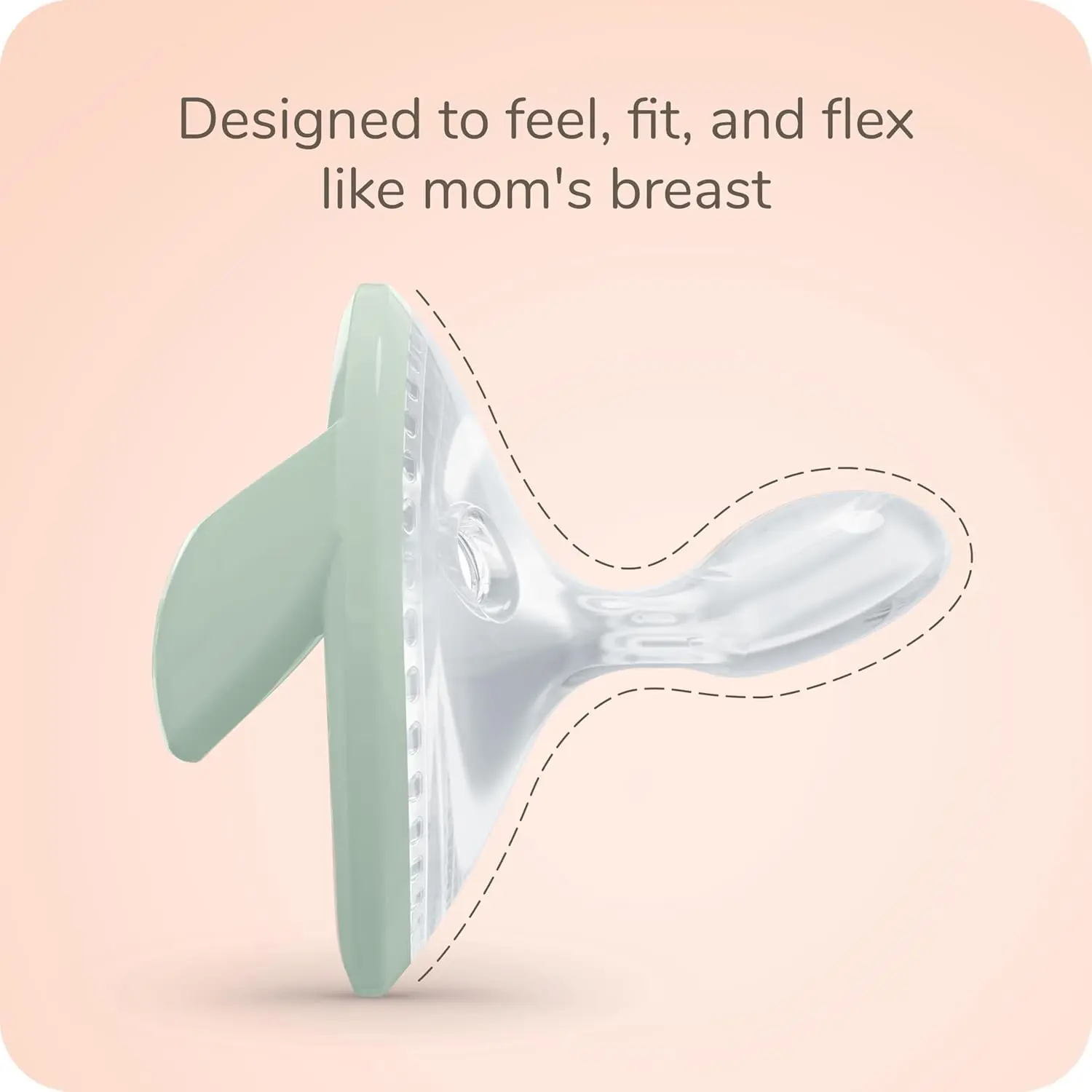 The NUK for Nature Simply Natural Pacifier in size 0-6 months is made from silicone and designed to feel like mom's breast for a natural latch and comfortable fit.