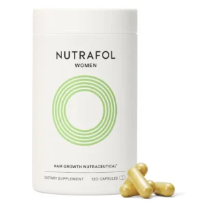 This is a box of Nutrafol hair vitamin supplements for women, hygienically packaged and formulated with care for hair loss and thinning.