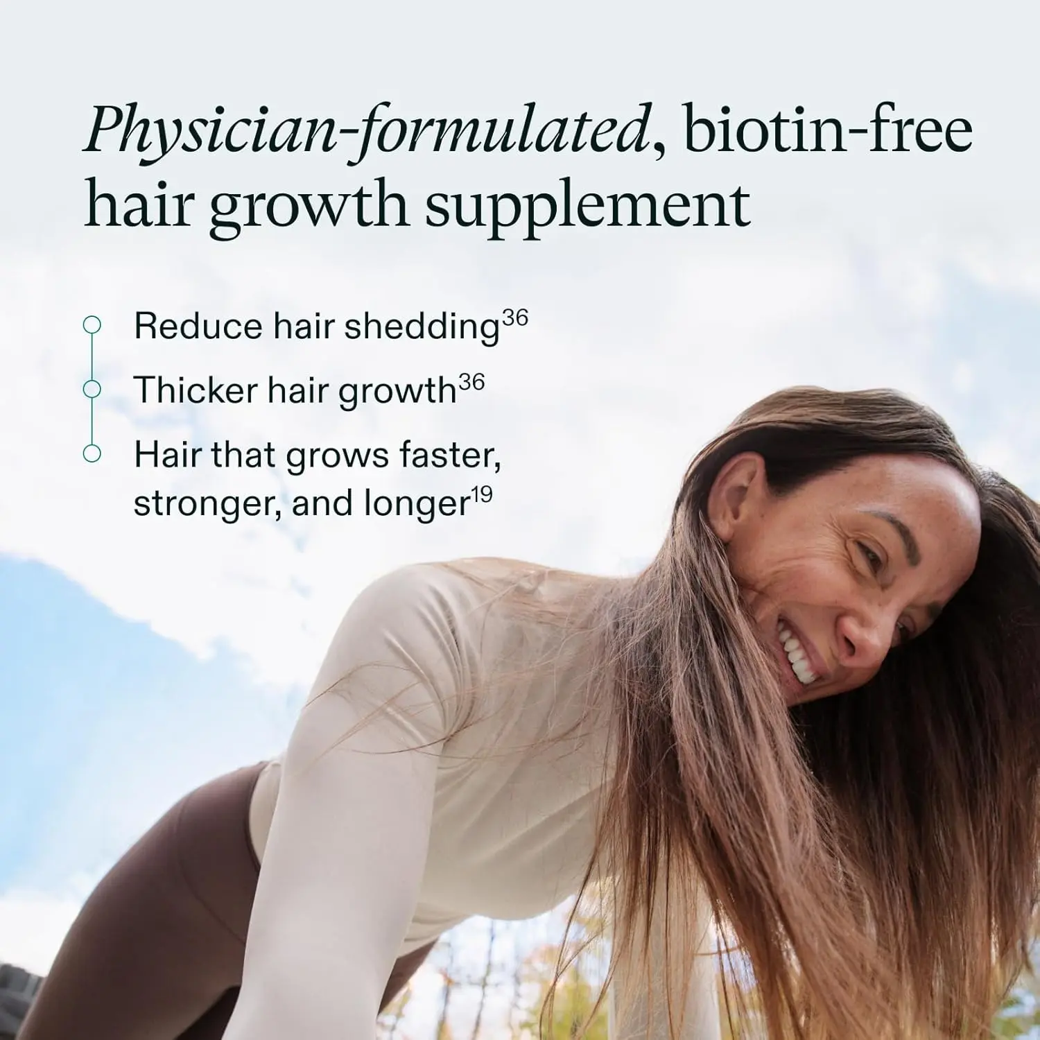 One bottle of Nutrafol Women's Vegan Hair Growth Supplements for visibly thicker, stronger hair in 3-6 months.