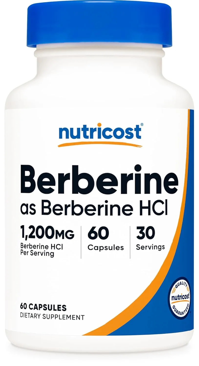 Nutricost Berberine HCl 1200mg - 60 Veg Capsules