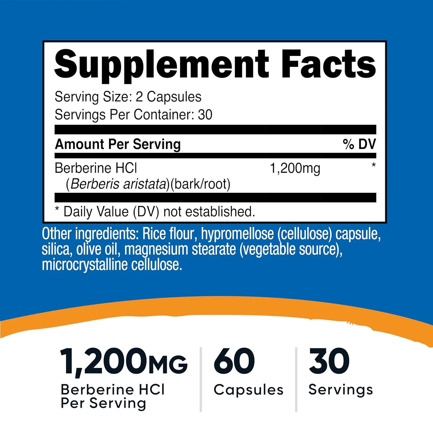 Nutricost Berberine HCl 1200mg - 60 Veg Capsules - Image 2