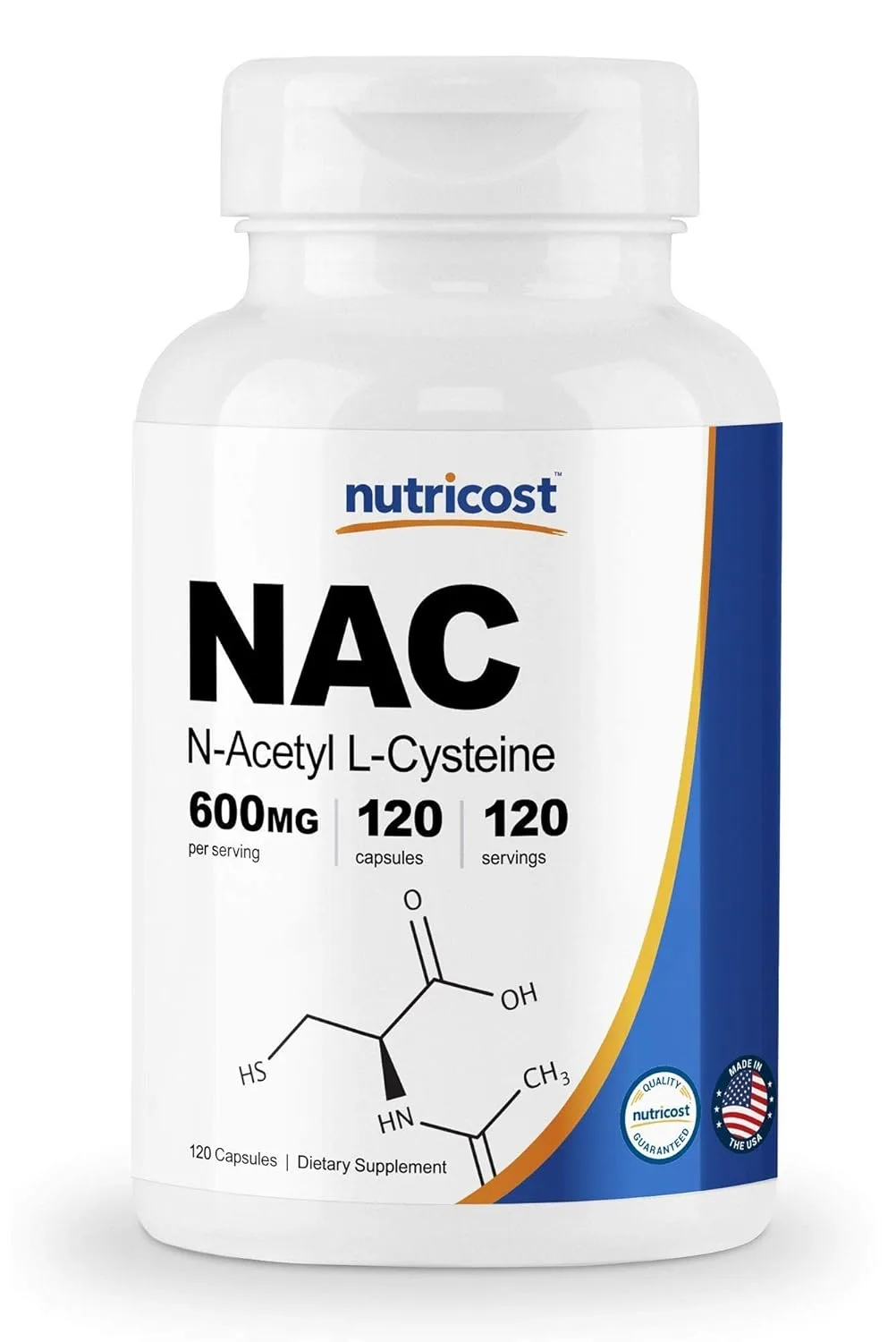 Nutricost NAC 600mg - Vegan N-Acetyl L-Cysteine Capsules