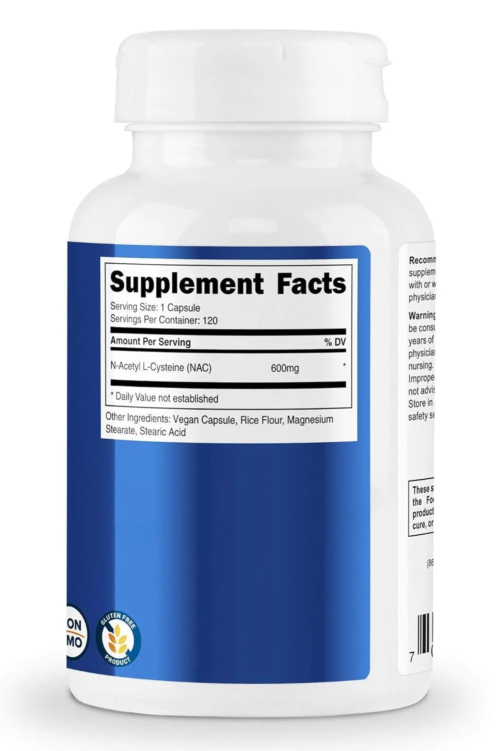 Nutricost NAC 600mg - Vegan N-Acetyl L-Cysteine Capsules - Image 3