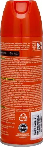 OFF! Unscented insect repellent spray protects against mosquitoes, ticks, biting flies, gnats, chiggers, and fleas, with a sweat-resistant formula for easy application.