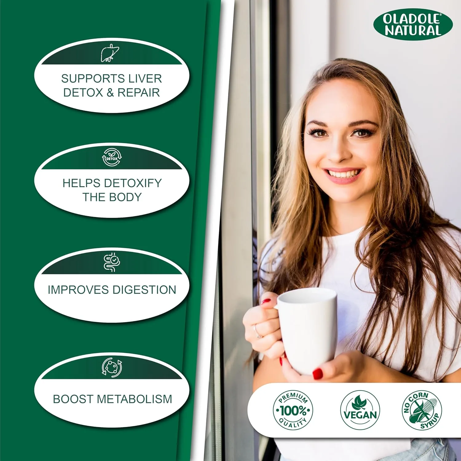 Oladole Natural TUDCA - Bile, Digestion, Liver Support - Image 2