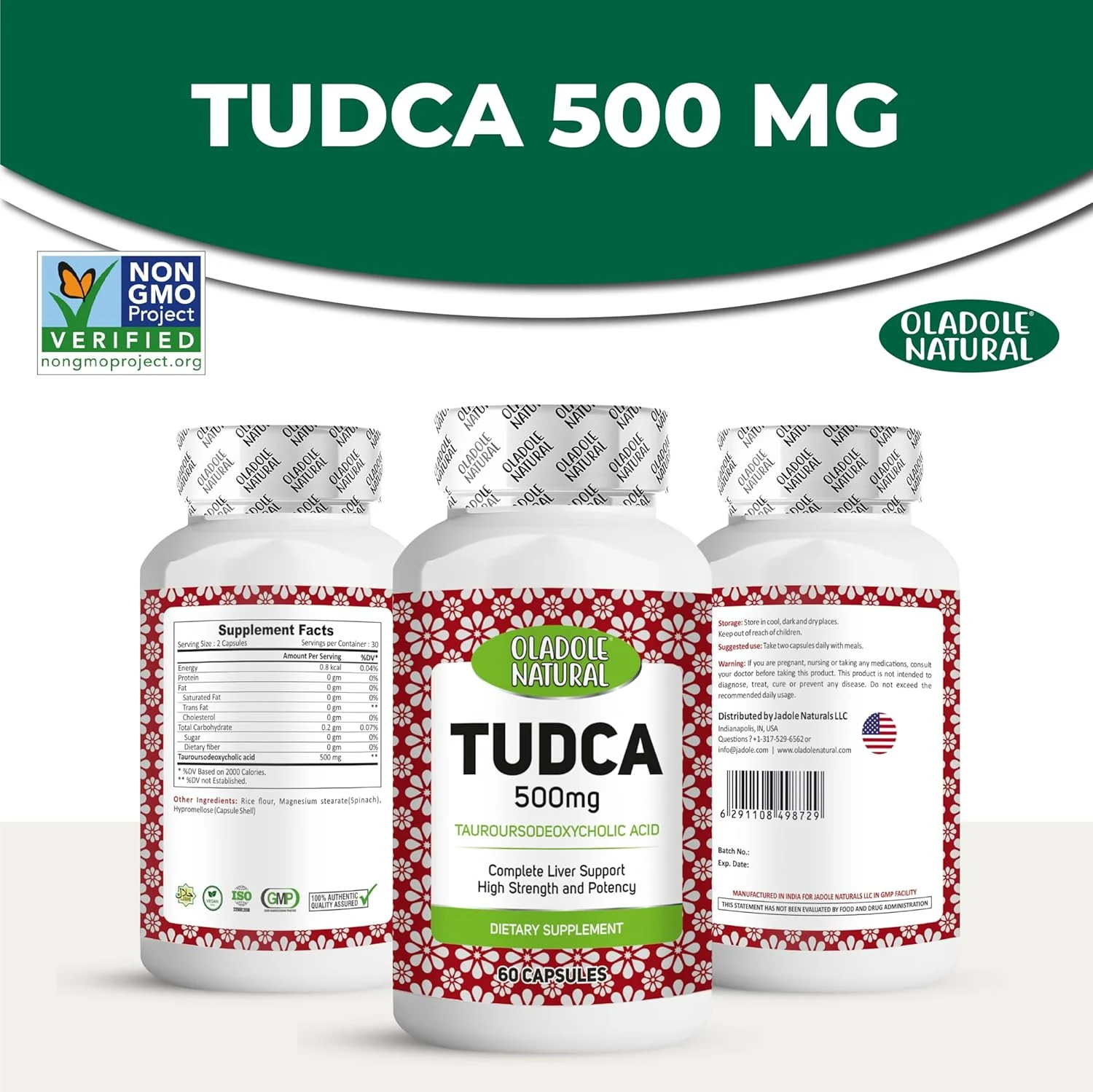 Oladole Natural TUDCA - Bile, Digestion, Liver Support - Image 4