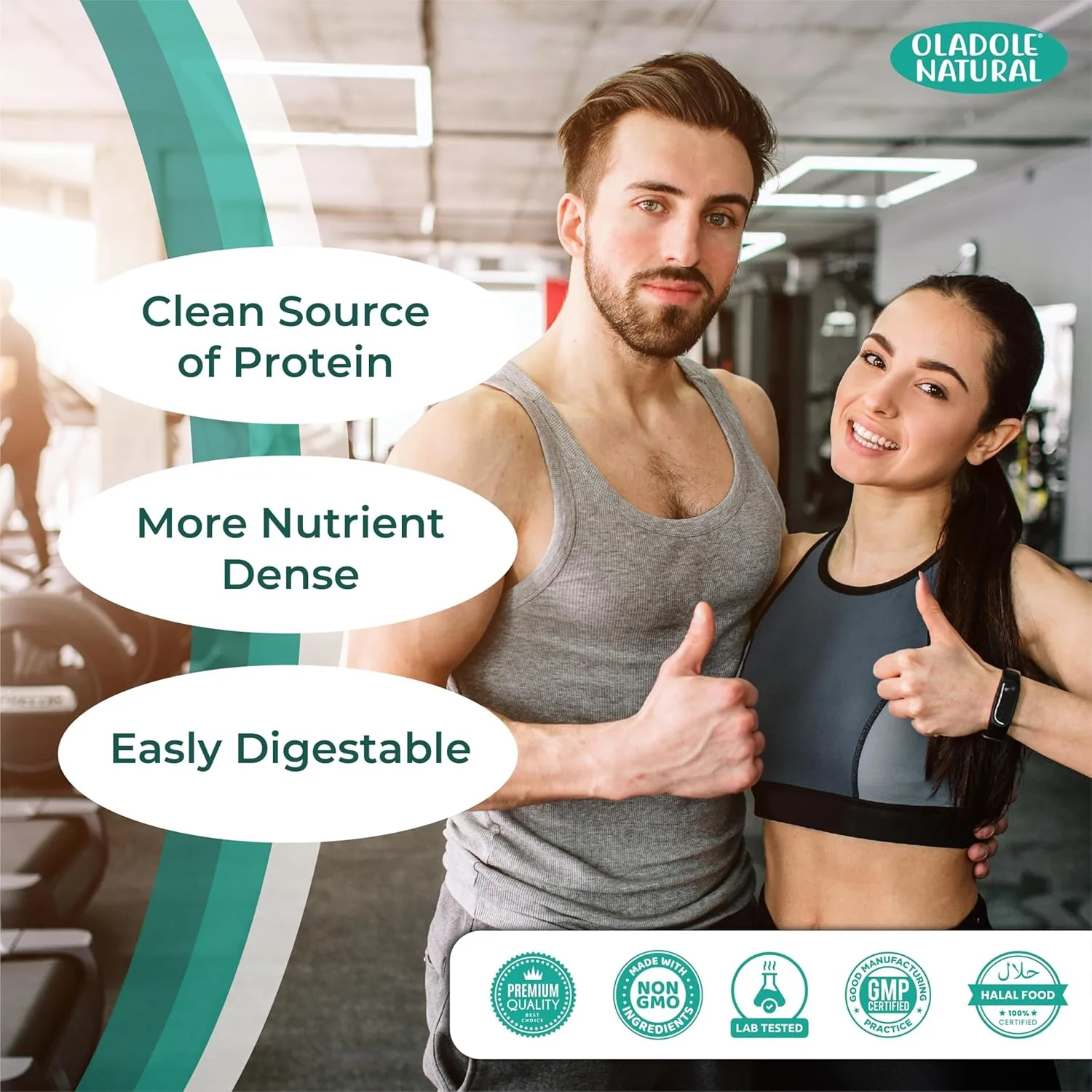 Oladole Vanilla Protein Powder: Plant Based, Organic - Image 6