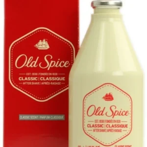 A bottle of Old Spice Classic After Shave provides a cool, crisp, and unmistakably masculine fragrance after shaving.