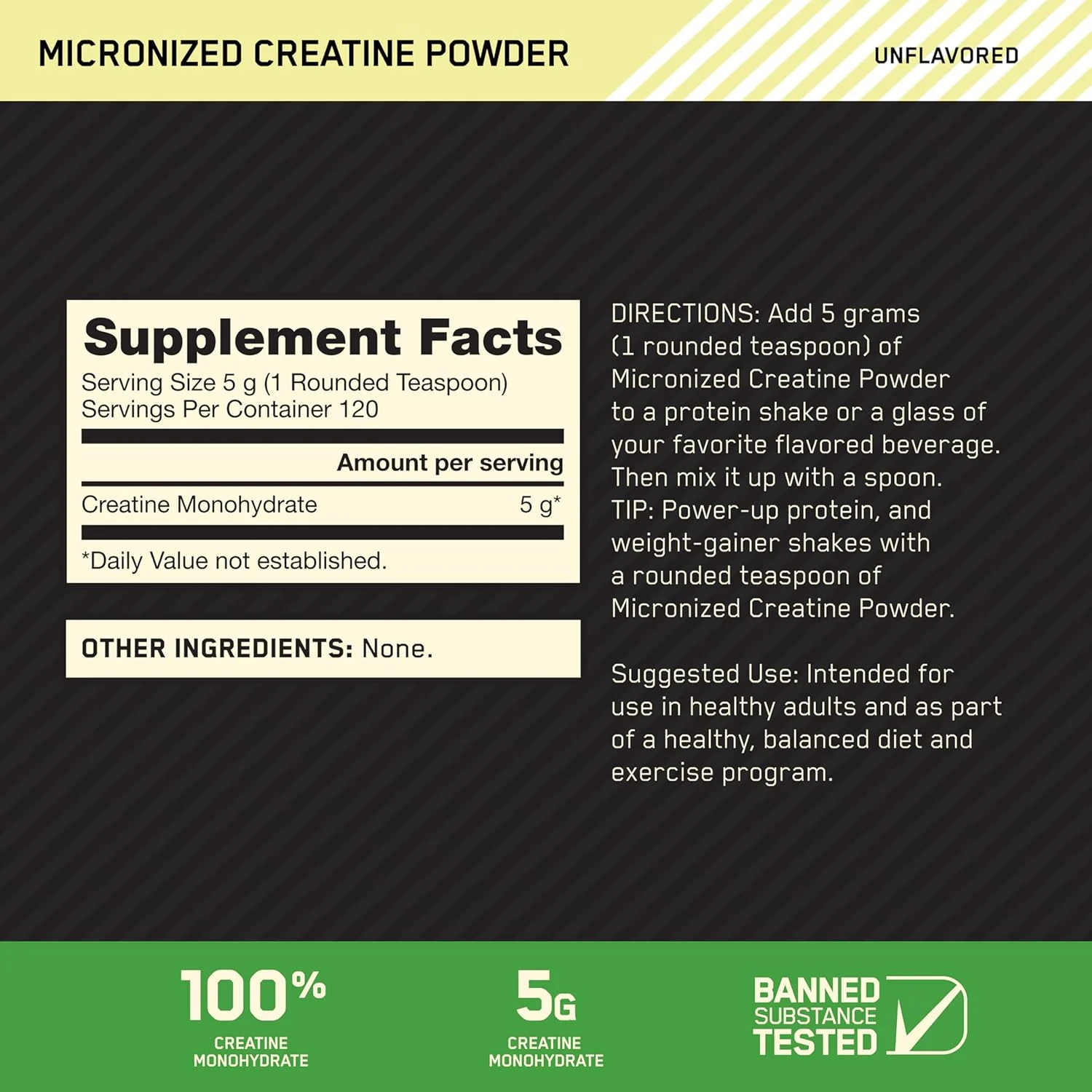 ON Micronized Creatine Monohydrate - Muscle Building - Image 2