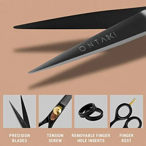 Hand-forged Ontaki beard scissors made of Japanese steel provide precise and comfortable grooming for beards, mustaches, hair, and pets.