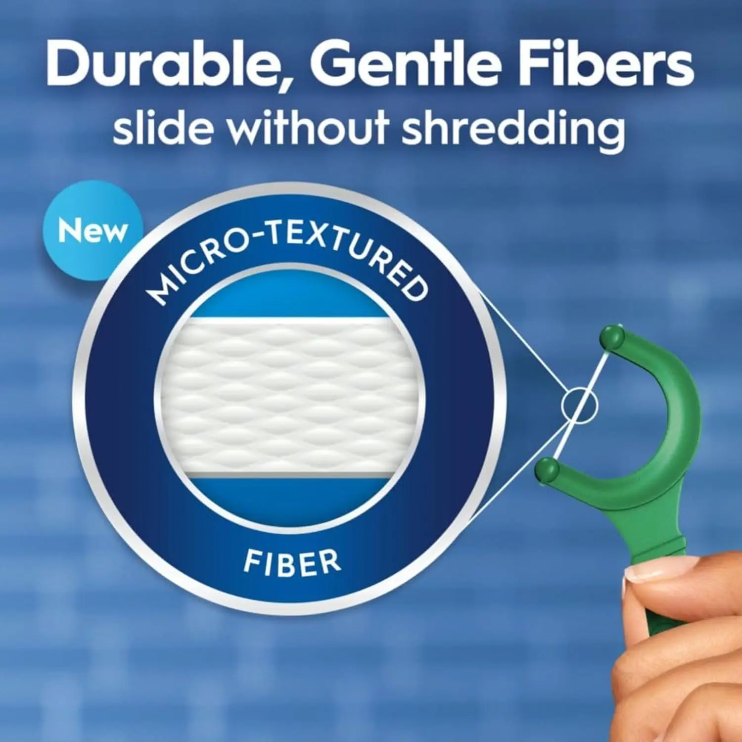 Oral-B Glide Complete floss picks with Scope Outlast flavor for easy, effective cleaning between teeth and below the gumline.
